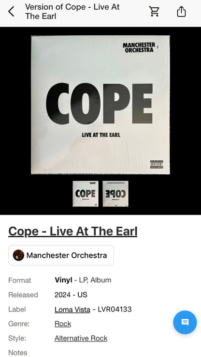 Manchester Orchestra- Cope Live at the Earl